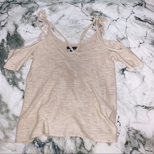 beige front cross top